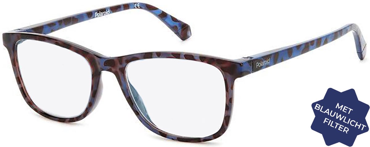 Leesbril Polaroid PLD0033 Met Blauw Licht Filter-Azuur Havanna-+1.00