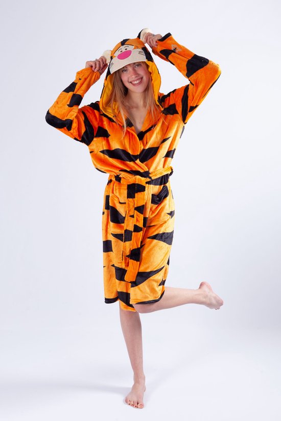 KIMU badjas Teigetje tijger pak kostuum oranje tijgertje