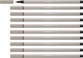STABILO Pen 68 - Premium Viltstift - Warm grijs - Doos 10 stuks