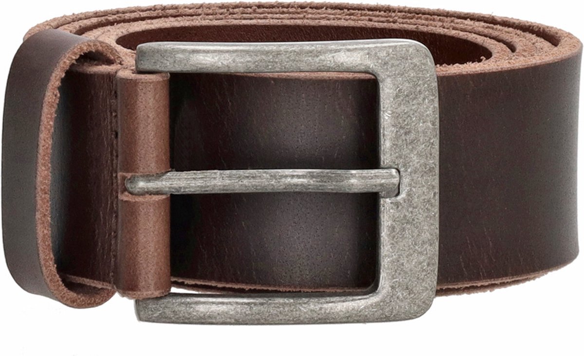 Hide & Stitches Frisco Leren Heren Riem - 38 mm - Casual - Bruin - Lengte totaal 125 cm / Riemmaat 105