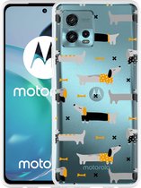 Motorola Moto G72 Hoesje Teckels - Designed by Cazy