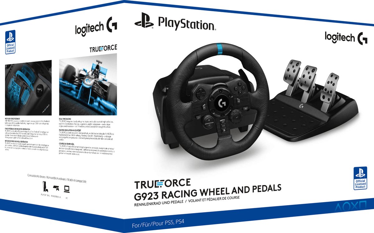 Logitech G923 TRUEFORCE - Racestuur en pedalen - PlayStation 4, PlayStation  5 & PC | bol.com