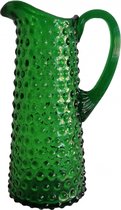 Bohemia - HOBNAIL JUG - hoge waterkaraf - groen - karaffen glas
