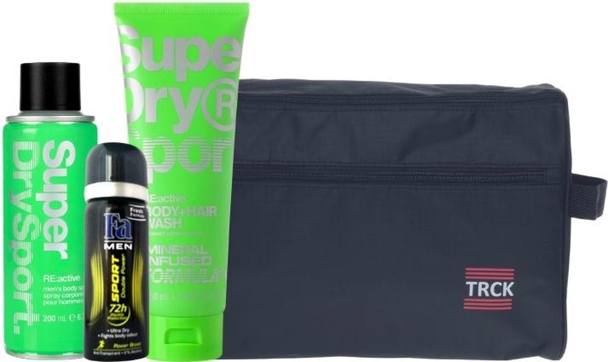 Goedkoopste Superdry Cadeauset Re active & Toilettas