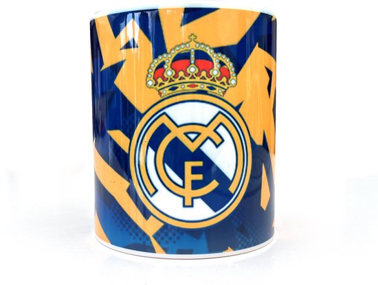 Real Madrid tas - mok MD blauw/geel