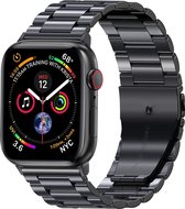 Bandje Geschikt Voor Apple Watch Bandje 38/40/41 mm Metalen Schakel Polsband - Horloge Bandje Geschikt Voor Apple Watch 1-8 / SE - 38/40/41 mm Bandje Metaal - Zwart