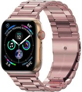 Horloge Bandje Geschikt Voor Apple Watch Bandje 38/40/41 mm Metaal Polsband - Bandje Geschikt Voor Apple Watch 1-8 / SE (38/40/41 mm) Bandje Metaal - Rose Goud