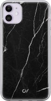 iPhone 11 hoesje siliconen - Marble Noir - Marmer - Zwart - Apple Soft Case Telefoonhoesje - TPU Back Cover - Casevibes