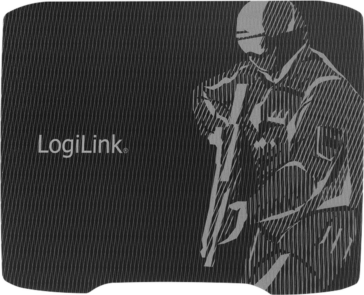 LogiLink CarbonRace Game-muismat Zwart, Grijs