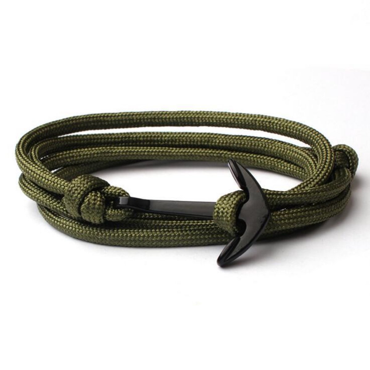 Kungu - Army groen- Wikkel Verstelbaar - Luxe rope armband voor heren en dames - Outdoor Milano line - Cadeau - Geschenk - Voor Man - Vrouw - Armbandje - Jewellery