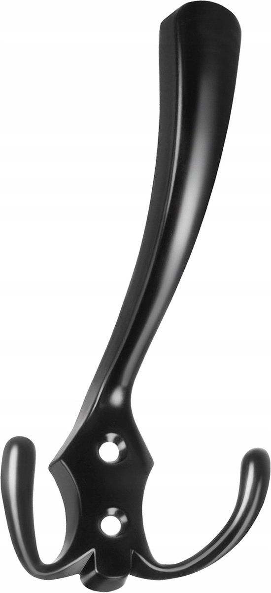 HANGERWORLD Pakket van 10 zwarte 42 cm plastic pakhangers met antislip broekstang