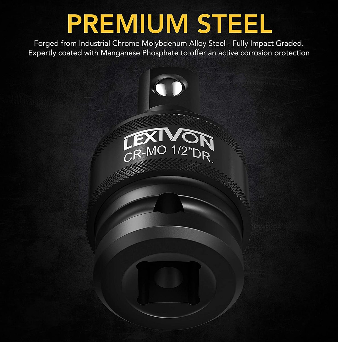 LEXIVON Premium Impact Universal Joint Socket Swivel Set 3Piece Ball