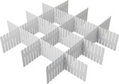 Waal® Lade organizer - lade verdeler - kadeverdeler - 6 stuks - Wit