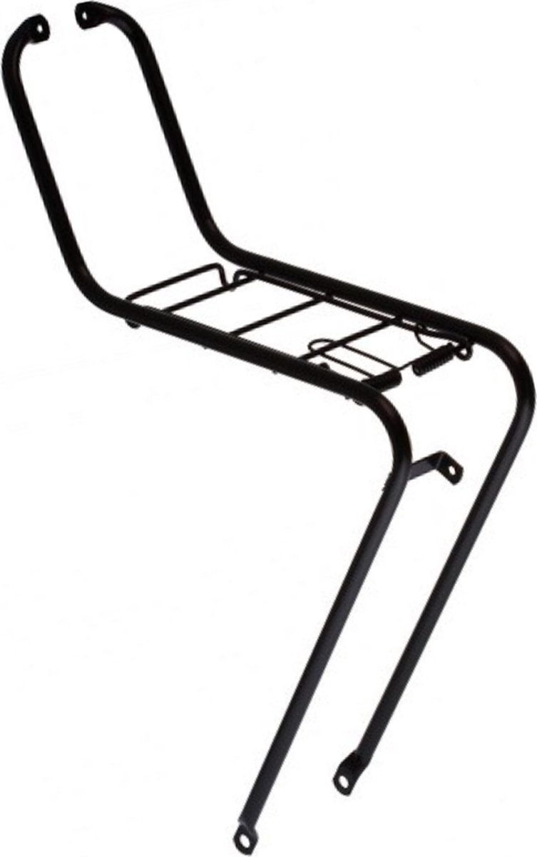 Steco Voordrager fiets - retro look - mat zwart - 28 inch - met klapper