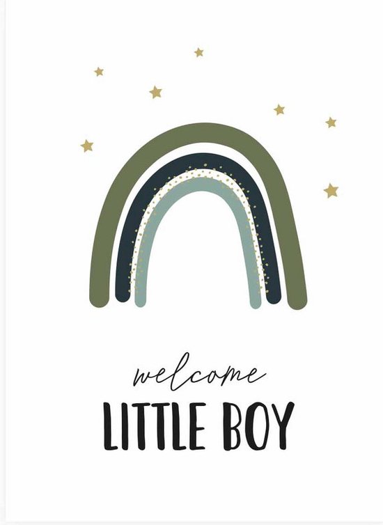 Brievenbus cadeau 'Welcome little boy - cadeau baby jongen - knuffel met naam - origineel kraam cadeau — afbeelding 3