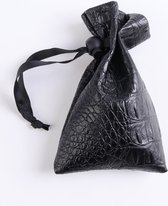 Lapi Toys - Dungeons and Dragons dice bag - DnD dice bag - D&D storage bag - Dice pouch - Polydice bag - Kunstleer - Zwart