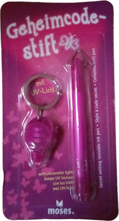Afbeelding van het spel geheimcodepen - geheimschrift pen roze - bestseller cadeau meisje - schoencadeau