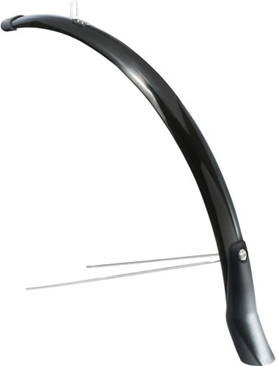 Eurofender Voorspatbord 28" - Compact montagesysteem - Zwart kunststof - 58 mm breed