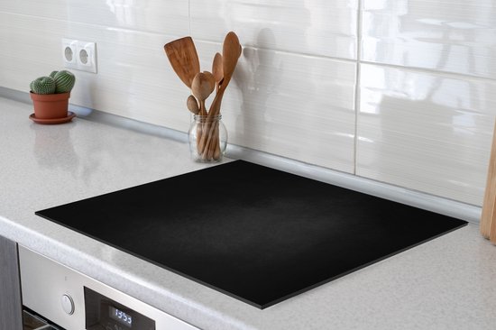 KitchenYeah© Inductie Beschermer 80x52 cm Keuken Decoratie Kookplaat Beschermer voor Inductiekookplaat Afdekplaat Anti Slip Mat - Marmer - Goud - Zwart - Marmerlook - Glitter