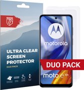 Rosso Screen Protector Ultra Clear Duo Pack Geschikt voor Motorola Moto E32S | TPU Folie | Case Friendly | 2 Stuks
