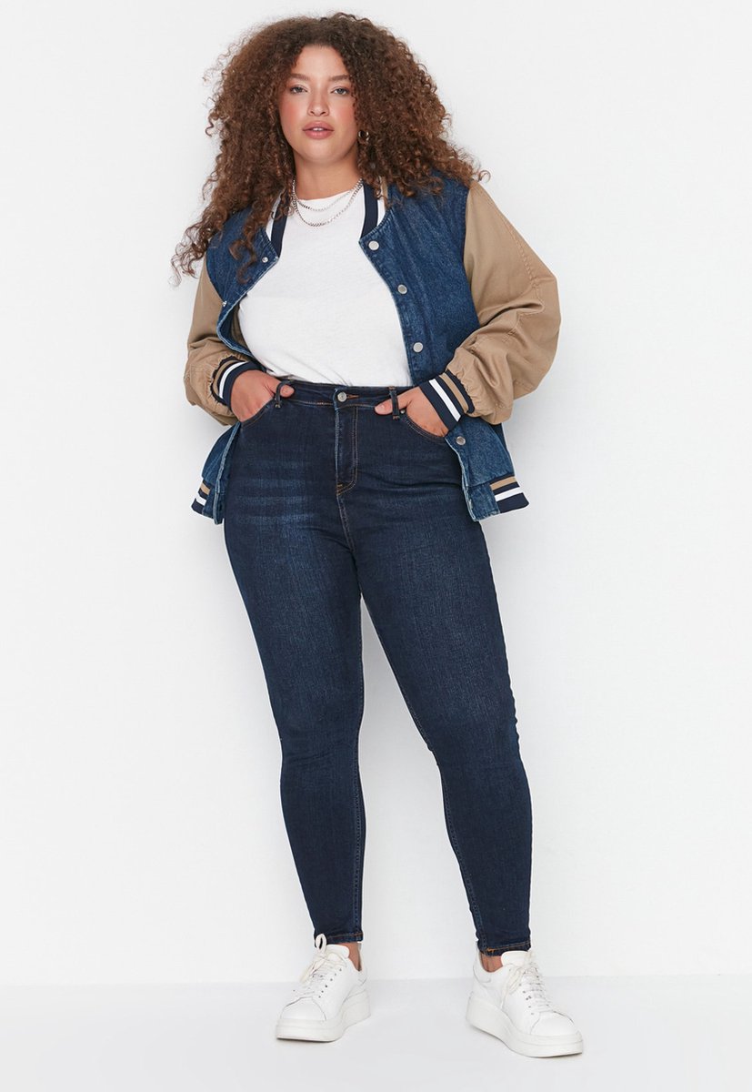 Norfy push up stretch jeans Dark Army voor