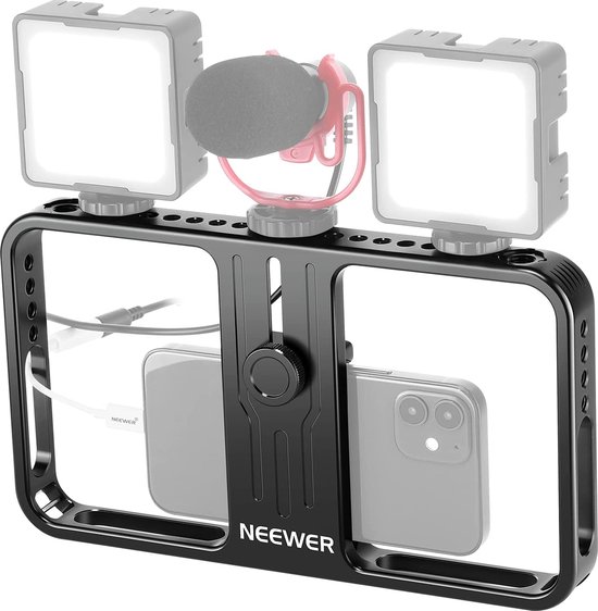 Multi-function Smartphone Video Rig Filmmaking Vlogging Cage Handheld - View #13