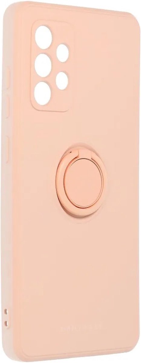Roar Amber Siliconen Back Cover hoesje met Ring Samsung Galaxy A52 / A52s - Roze
