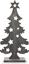 Sapin de Noël en bois greywash H42 D20 CM