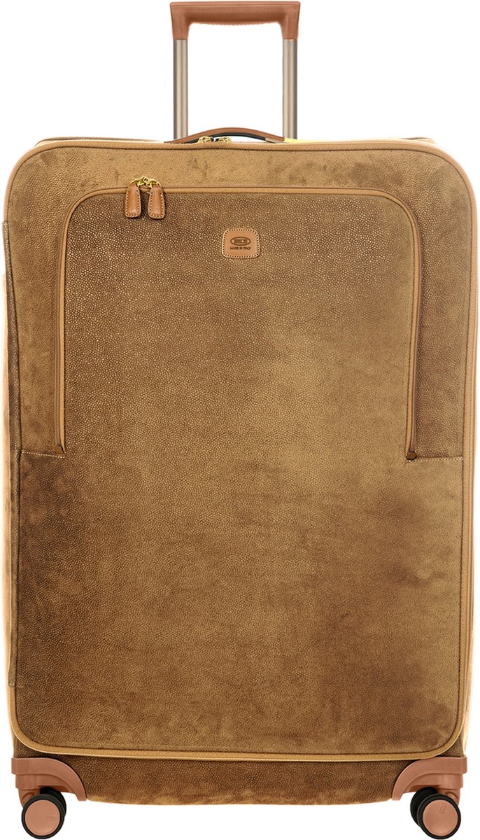 BRIC'S Life Trolley 4w Camel Lichtbruin 82cm