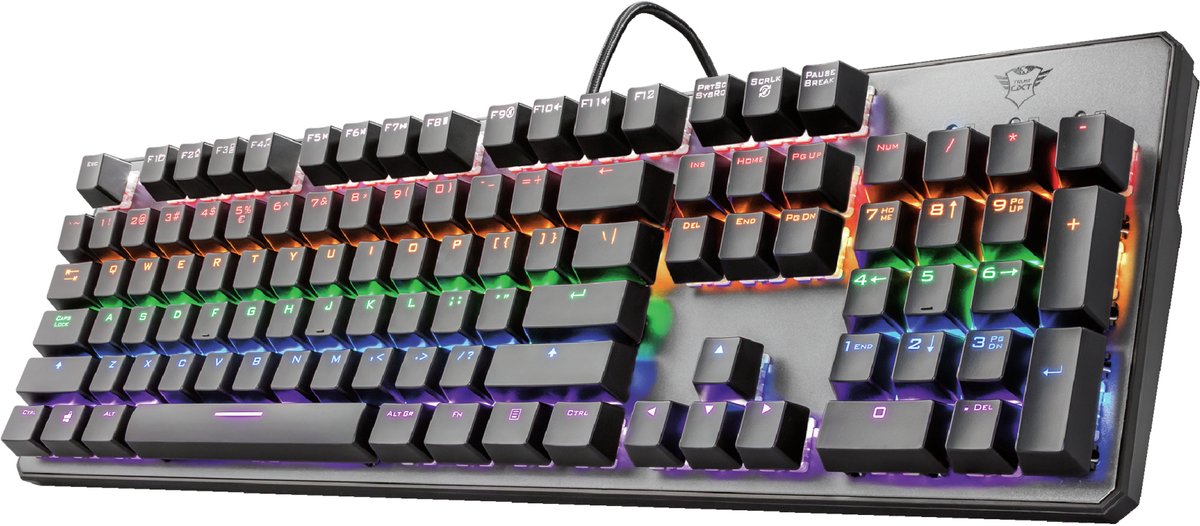 Trust GXT 865 Asta - Zwarte USB QWERTY UK International Toetsenbord