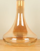 Glazen flesvaas rosegoud, 30 cm, Bloemenvaas goud, glasvaas, glazen vaas, glazen vaas rosegoud, (pol-014)