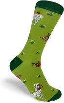 JustSockIt Groene Lama sokken - Sokken - Lama sokken - Leuke sokken - Vrolijke sokken - Dieren sokken