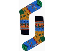 Sokken - Socks - Katoen - Vrolijke Sokken - Verjaardag Cadeau - Kerstcadeau - Maat 37-44 - Cactus - Wilde Westen