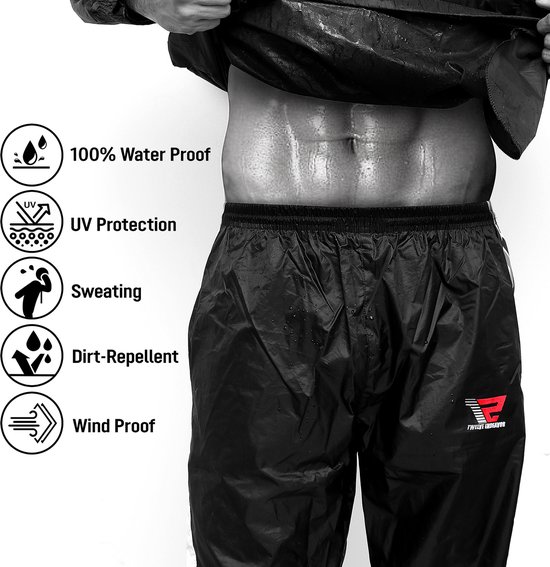 Sauna Suit Sweat Suit Heavy Duty Exercise Suit Fitness Gym Burn Calories Weight Lose...