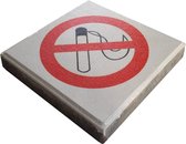 Signaaltegel 30x30 cm rookverbod rood/wit - Stoeptegel beton - The DropPit