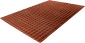 Lalee Harmony - 3d Vloerkleed - Tapijt – Karpet - Hoogpolig - Superzacht - Fluffy - Shiny- 3d blokjes- rabbit 160x230 cm Terra brons