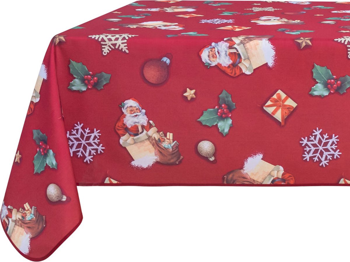 Kerst Tafelkleed Christmas Rood 145 x 240 cm