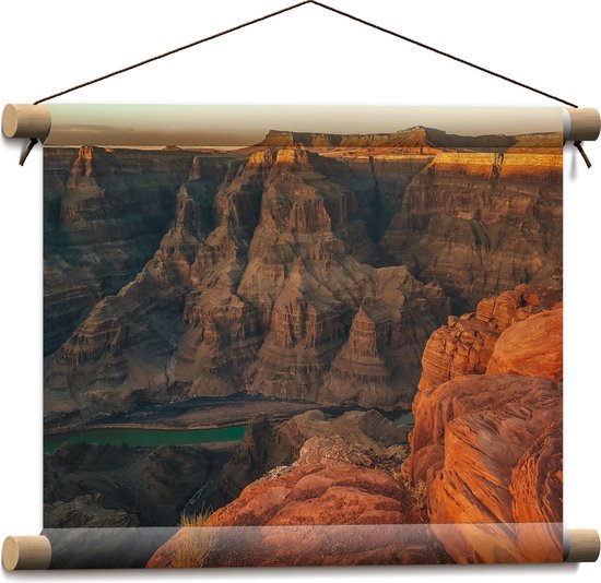 WallClassics - Textielposter - Foto van Nationaal Park Grand Canyon - 40x30 cm Foto op Textiel