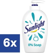 Sunlight - Zeep - Vloeibare Handzeep - 0% Zeep - Gevoelige huid - 6 x 250 ml - Voordeelverpakking