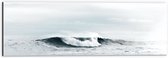 WallClassics - Dibond - Golf op Zee - 60x20 cm Foto op Aluminium (Met Ophangsysteem)