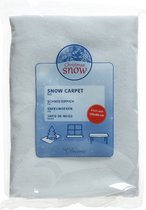 Sneeuwdeken / sneeuwtapijt wit 120 x 80 cm - sneeuwkleedjes - Winter landschap deco artikelen