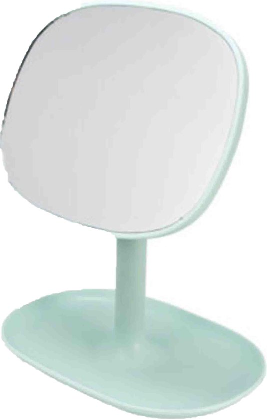 Svenska Living Make-up spiegel - mintgroen - scheerspiegel - op voet - 15 cm