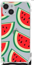 Smartphone hoesje Geschikt voor iPhone 14 Plus Telefoonhoesje met tekst met transparante rand Watermelons
