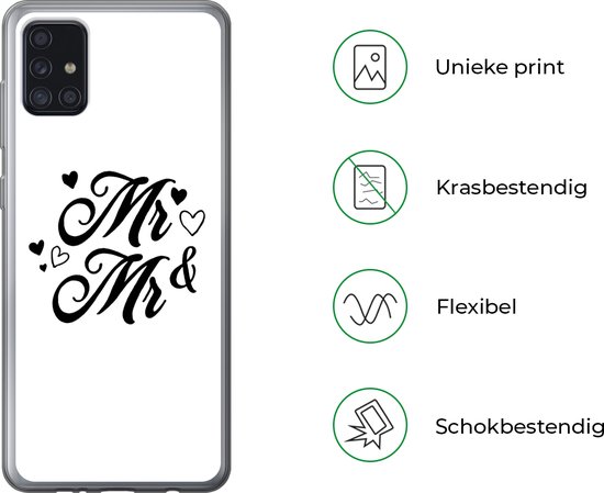 Coque Samsung Galaxy A52 5G - Marié - Mariage - Citation - Siliconen