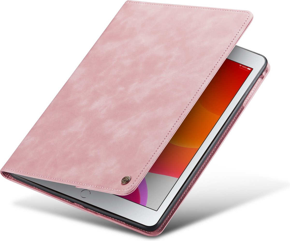 Casemania Hoes Geschikt voor Apple iPad 6 - 9.7 inch (2018) Pale Pink - Book Cover
