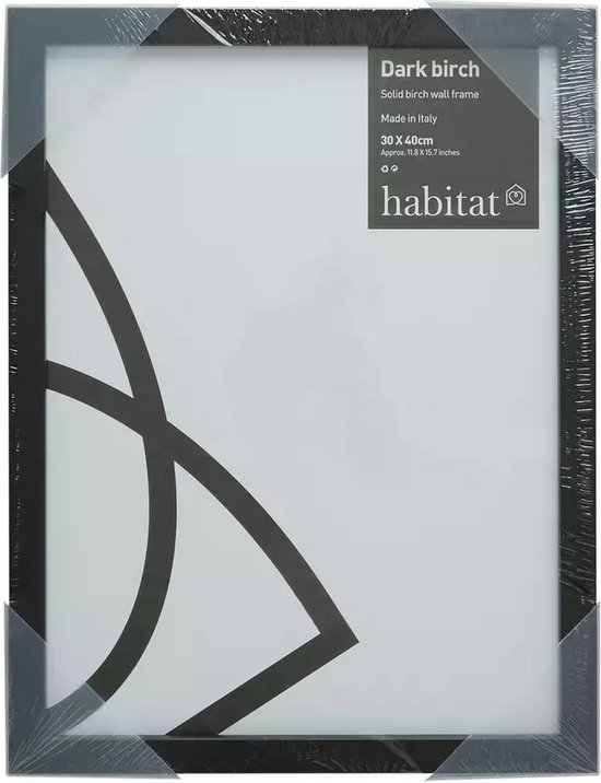 Habitat Berken Houten Fotolijst - Zwart - 44x34cm