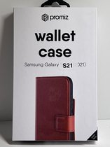 Promiz - Étui Portefeuille - Marron - Pour Samsung Galaxy S21
