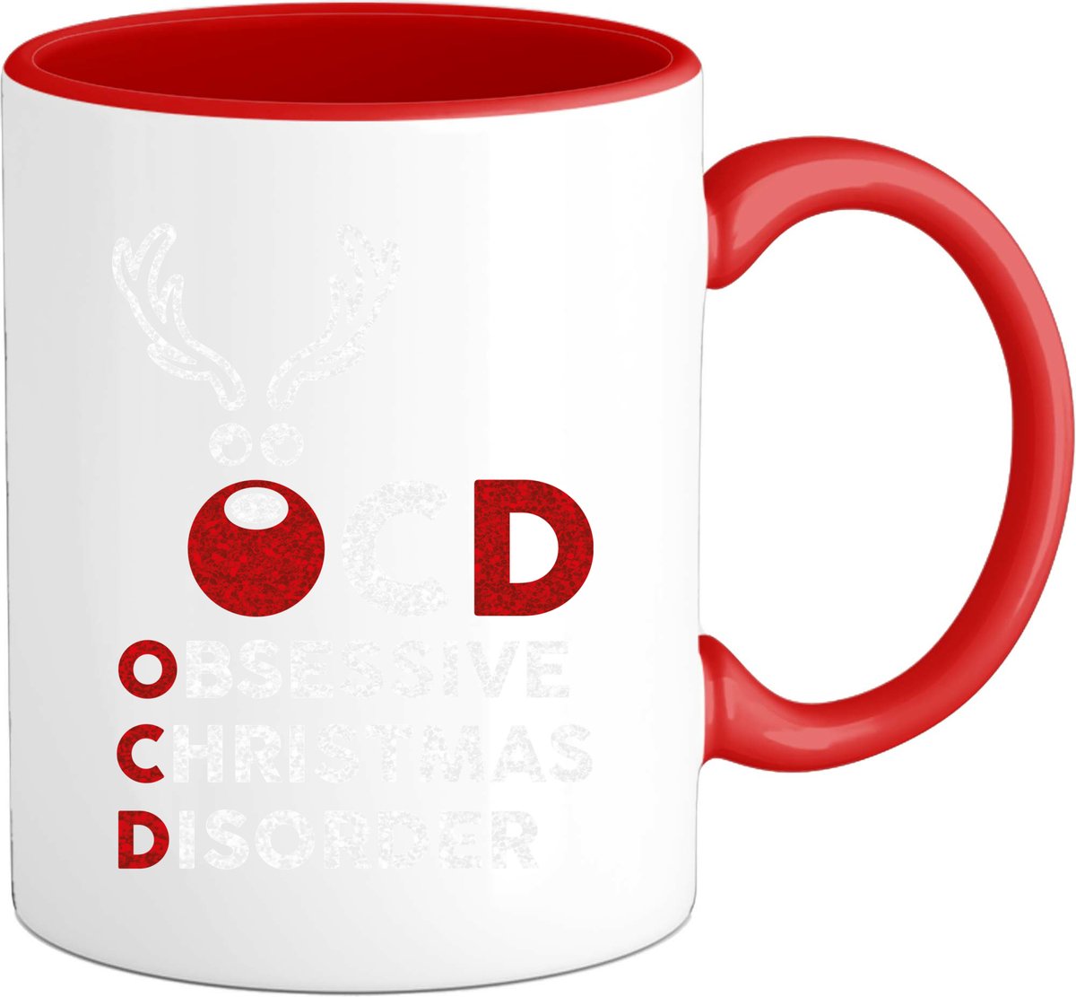 OCD - Obsessive Christmas Disorder - Mok - Rood