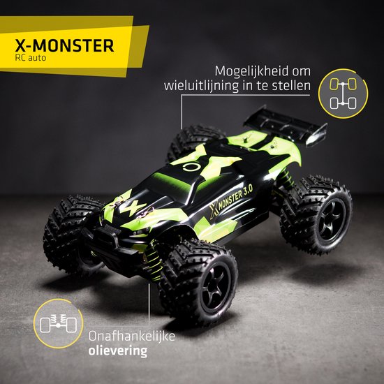 OVERMAX X-Monster 3.5 - RC Voiture télécommandée - 45 km/h - Échelle 1:18 -  40 min - Portée 100 m - Entraînement 4 x 4 - Cdiscount Jeux - Jouets