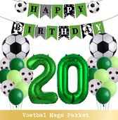 Voetbal Ballonnen - Cijfer Ballon 20 Jaar - Snoes - Megapakket - set van 24 Sport Voetbalfan Voetbal Jongen/Meisje - Sportieve - Voetbal Vrouwen Mannen - Kinderfeestje - Verjaardag - Helium Ballon nummer 20